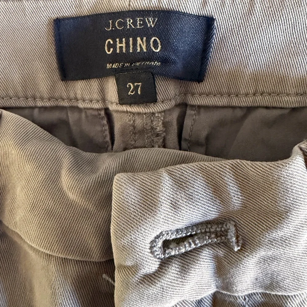 J. Crew Women's Light Gray Straight Leg Chino Size 27